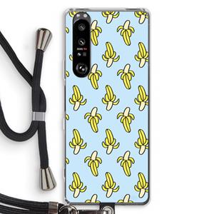 CaseCompany Bananas: Sony Xperia 1 III Transparant Hoesje met koord