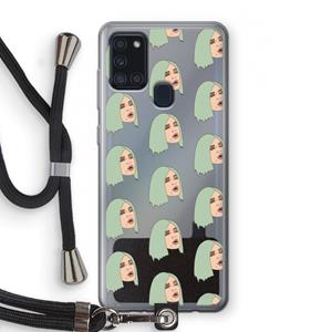 CaseCompany King Kylie: Samsung Galaxy A21s Transparant Hoesje met koord