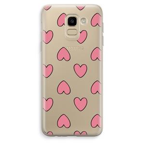 CaseCompany Ondersteboven verliefd: Samsung Galaxy J6 (2018) Transparant Hoesje