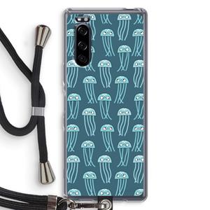 CaseCompany Kwallie: Sony Xperia 5 Transparant Hoesje met koord