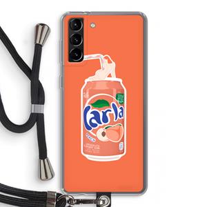 CaseCompany S(peach)less: Samsung Galaxy S21 Plus Transparant Hoesje met koord