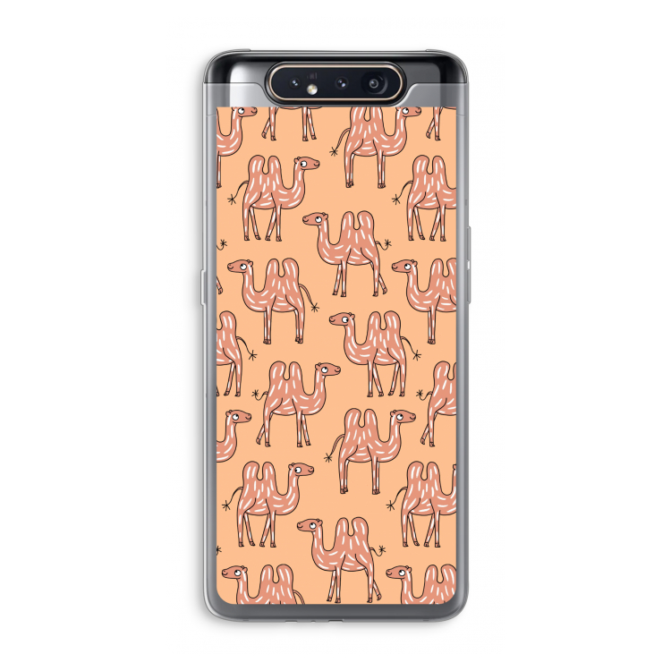 CaseCompany Kameel: Samsung Galaxy A80 Transparant Hoesje