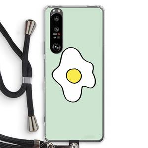 CaseCompany Spiegelei: Sony Xperia 1 III Transparant Hoesje met koord