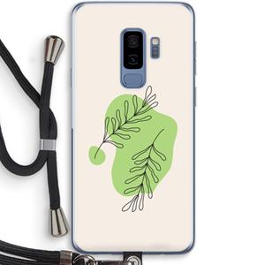 CaseCompany Beleaf in you: Samsung Galaxy S9 Plus Transparant Hoesje met koord