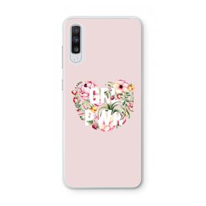 CaseCompany GRL PWR Flower: Samsung Galaxy A70 Transparant Hoesje