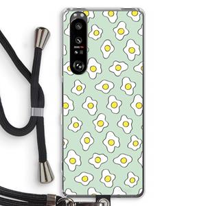 CaseCompany Spiegeleitjes: Sony Xperia 1 III Transparant Hoesje met koord