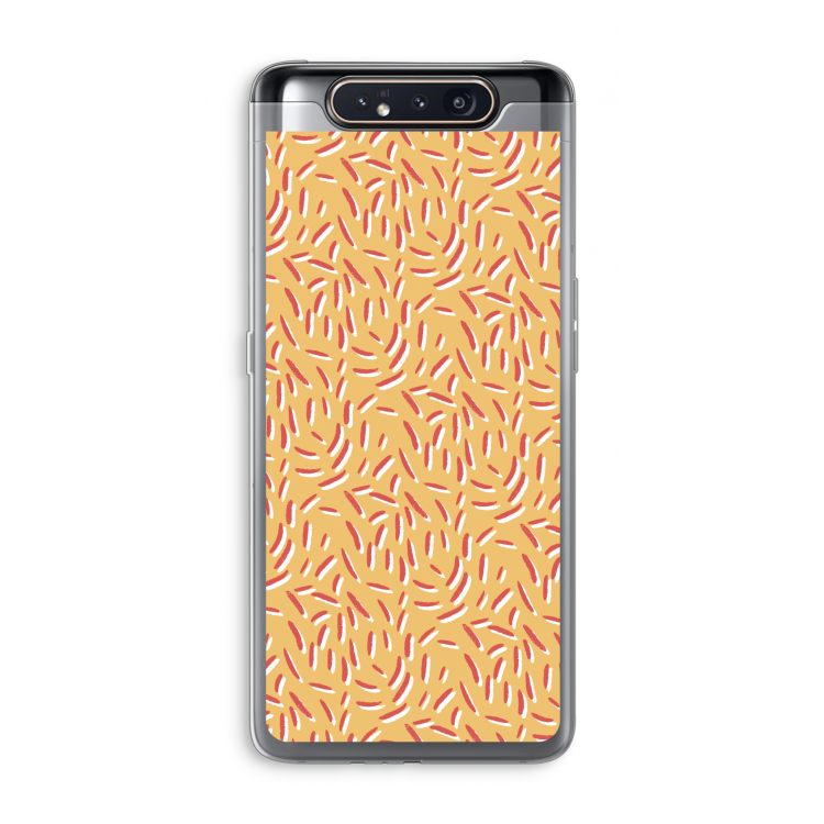 CaseCompany Camouflage: Samsung Galaxy A80 Transparant Hoesje