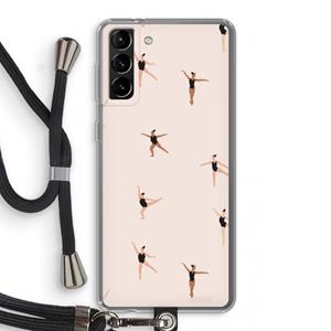 CaseCompany Dancing #1: Samsung Galaxy S21 Plus Transparant Hoesje met koord