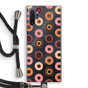 CaseCompany Donuts: Samsung Galaxy Note 10 Plus Transparant Hoesje met koord
