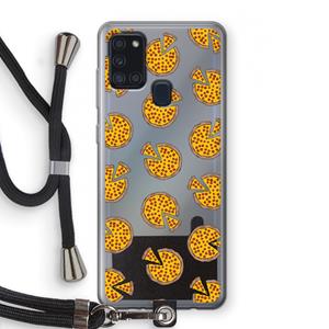 CaseCompany You Had Me At Pizza: Samsung Galaxy A21s Transparant Hoesje met koord