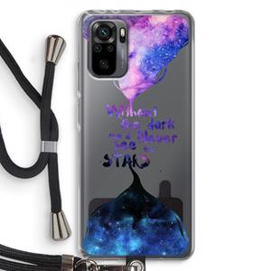 CaseCompany Stars quote: Xiaomi Redmi Note 10 Pro Transparant Hoesje met koord