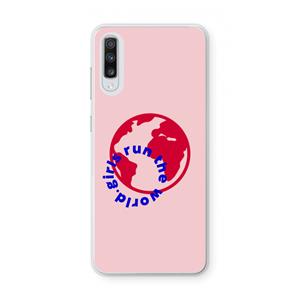 CaseCompany Run The World: Samsung Galaxy A70 Transparant Hoesje
