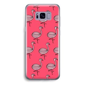 CaseCompany Flamingo: Samsung Galaxy S8 Transparant Hoesje