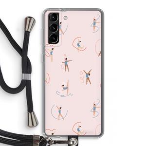 CaseCompany Dancing #3: Samsung Galaxy S21 Plus Transparant Hoesje met koord