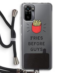 CaseCompany Fries before guys: Xiaomi Redmi Note 10 Pro Transparant Hoesje met koord