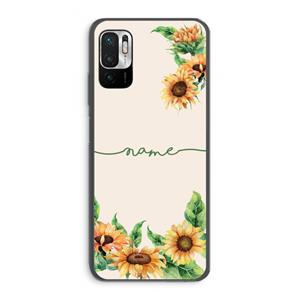 CaseCompany Zonnebloemen: Xiaomi Redmi Note 10 5G Transparant Hoesje