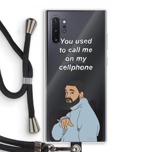 CaseCompany Hotline bling: Samsung Galaxy Note 10 Plus Transparant Hoesje met koord