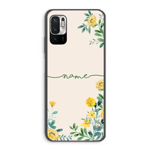 CaseCompany Gele bloemen: Xiaomi Redmi Note 10 5G Transparant Hoesje