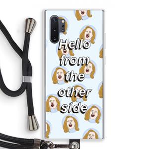 CaseCompany Hello: Samsung Galaxy Note 10 Plus Transparant Hoesje met koord