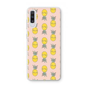 CaseCompany Ananas: Samsung Galaxy A70 Transparant Hoesje