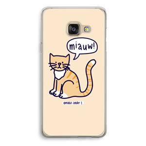 CaseCompany Miauw: Samsung Galaxy A3 (2016) Transparant Hoesje