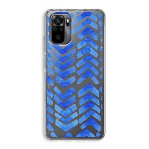 CaseCompany Blauwe pijlen: Xiaomi Redmi Note 10 Pro Transparant Hoesje