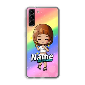 CaseCompany Chibi Maker vrouw: Samsung Galaxy S21 Plus Transparant Hoesje