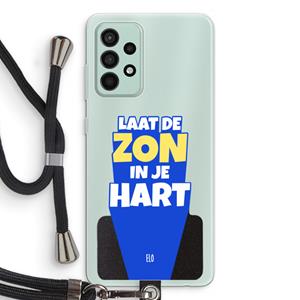 CaseCompany Laat de zon in je hart: Samsung Galaxy A52s 5G Transparant Hoesje met koord