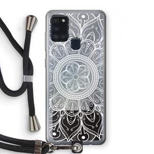 CaseCompany Roses Are Red: Samsung Galaxy A21s Transparant Hoesje met koord