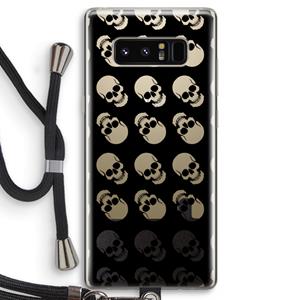 CaseCompany Musketon Skulls: Samsung Galaxy Note 8 Transparant Hoesje met koord