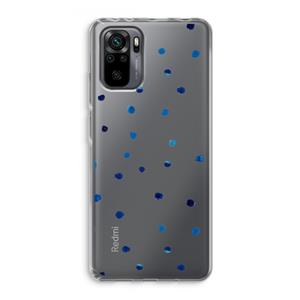 CaseCompany Blauwe stippen: Xiaomi Redmi Note 10 Pro Transparant Hoesje