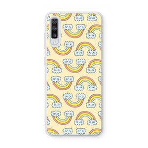 CaseCompany Regenboog: Samsung Galaxy A70 Transparant Hoesje
