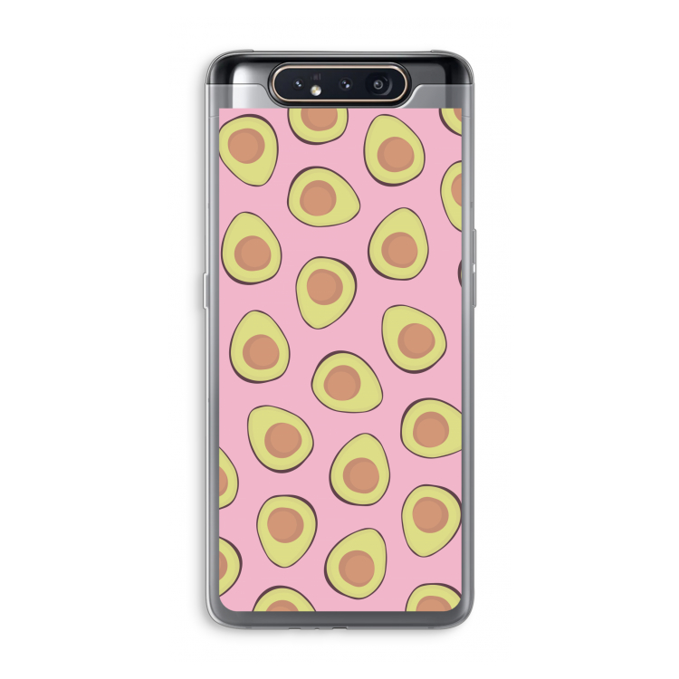 CaseCompany Dancing avocados: Samsung Galaxy A80 Transparant Hoesje