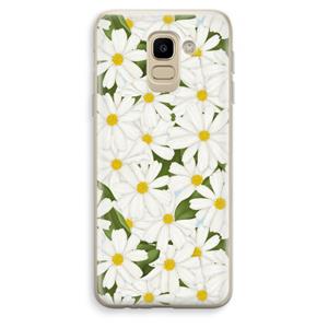 CaseCompany Summer Daisies: Samsung Galaxy J6 (2018) Transparant Hoesje