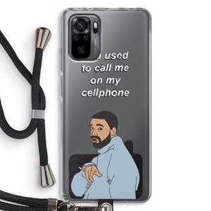 CaseCompany Hotline bling: Xiaomi Redmi Note 10 Pro Transparant Hoesje met koord