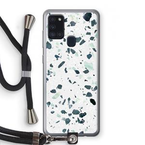 CaseCompany Terrazzo N°2: Samsung Galaxy A21s Transparant Hoesje met koord