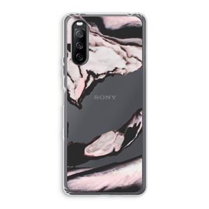 CaseCompany Roze stroom: Sony Xperia 10 III Transparant Hoesje