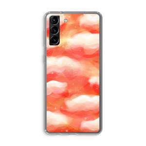 CaseCompany Lichte Wolken: Samsung Galaxy S21 Plus Transparant Hoesje
