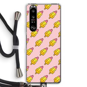 CaseCompany Waterijsjes: Sony Xperia 1 III Transparant Hoesje met koord