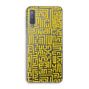 CaseCompany Majorelle Blue Print: Samsung Galaxy A7 (2018) Transparant Hoesje