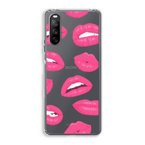 CaseCompany Bite my lip: Sony Xperia 10 III Transparant Hoesje