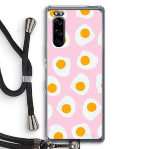 CaseCompany Dancing eggs: Sony Xperia 5 Transparant Hoesje met koord