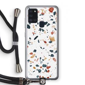 CaseCompany Terrazzo N°4: Samsung Galaxy A21s Transparant Hoesje met koord