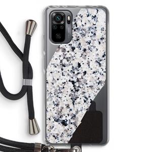 CaseCompany Gespikkelde marmer: Xiaomi Redmi Note 10 Pro Transparant Hoesje met koord