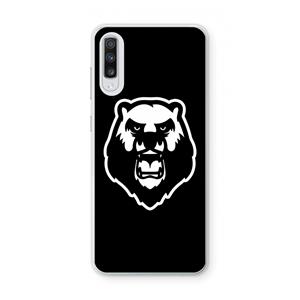 CaseCompany Angry Bear (black): Samsung Galaxy A70 Transparant Hoesje