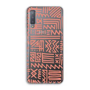 CaseCompany Marrakech Pink: Samsung Galaxy A7 (2018) Transparant Hoesje