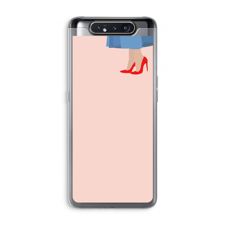 CaseCompany High heels: Samsung Galaxy A80 Transparant Hoesje