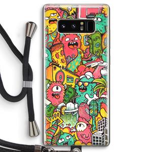 CaseCompany Vexx City: Samsung Galaxy Note 8 Transparant Hoesje met koord