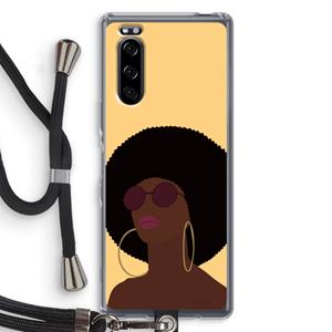 CaseCompany Golden hour: Sony Xperia 5 Transparant Hoesje met koord
