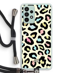 CaseCompany Leopard pattern: Samsung Galaxy A52s 5G Transparant Hoesje met koord